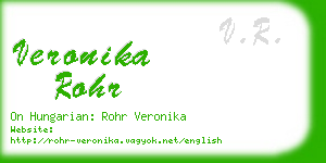 veronika rohr business card